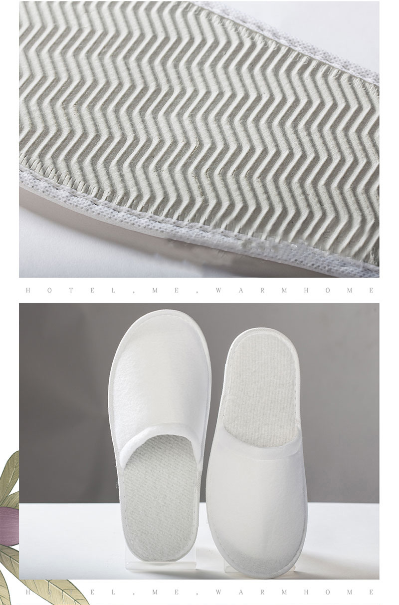 h shaped white edge plus size plush slippers 7