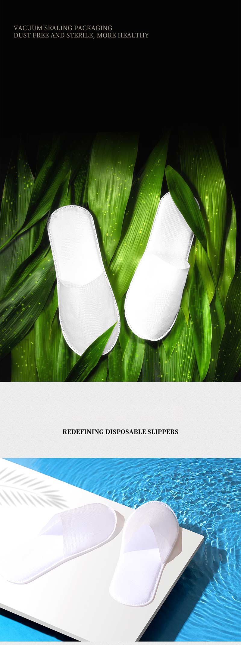 thickened non slip one time forming non woven slippers 4
